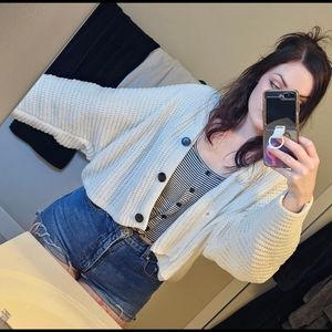 Cream Cropped Sweater